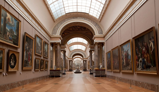 The Musee du Louvre museum in Paris France