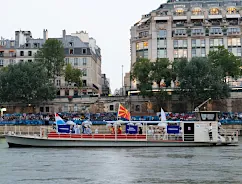 Le Rocca V pendant la parade des Jeux Olympiques