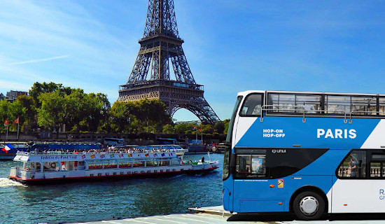 2H Paris City Tour & cruise on the Seine